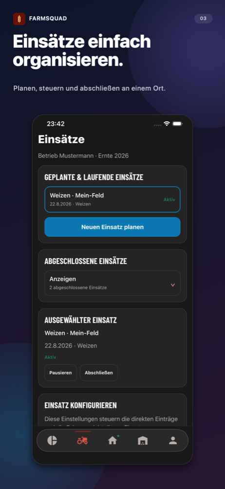 Einsätze einfach organisieren.